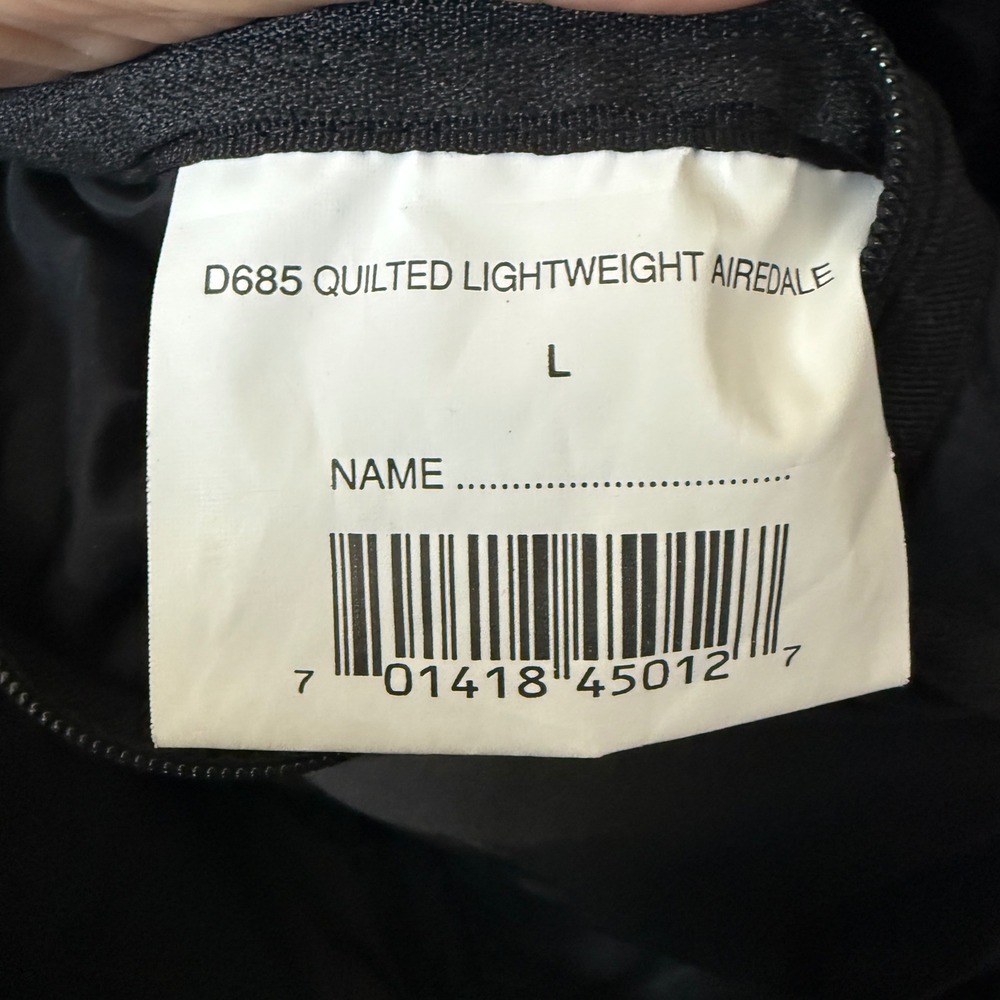 Barbour Mens Size Large Airedale D685 Quilted Jacket Black Corduroy Collar - Picture 7 of 12